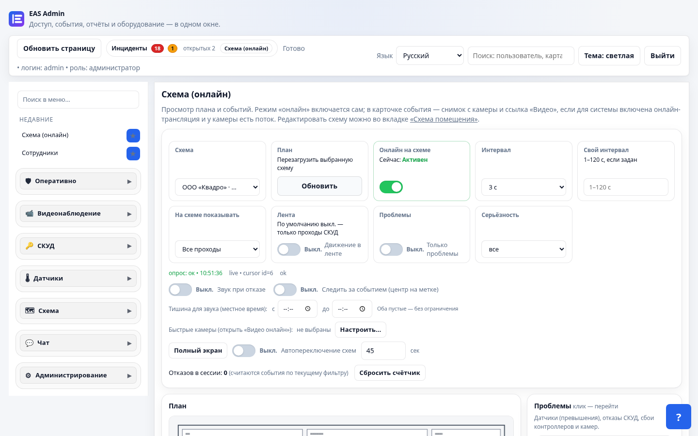 Sơ đồ cơ sở (online) trong admin EAS trên Astra